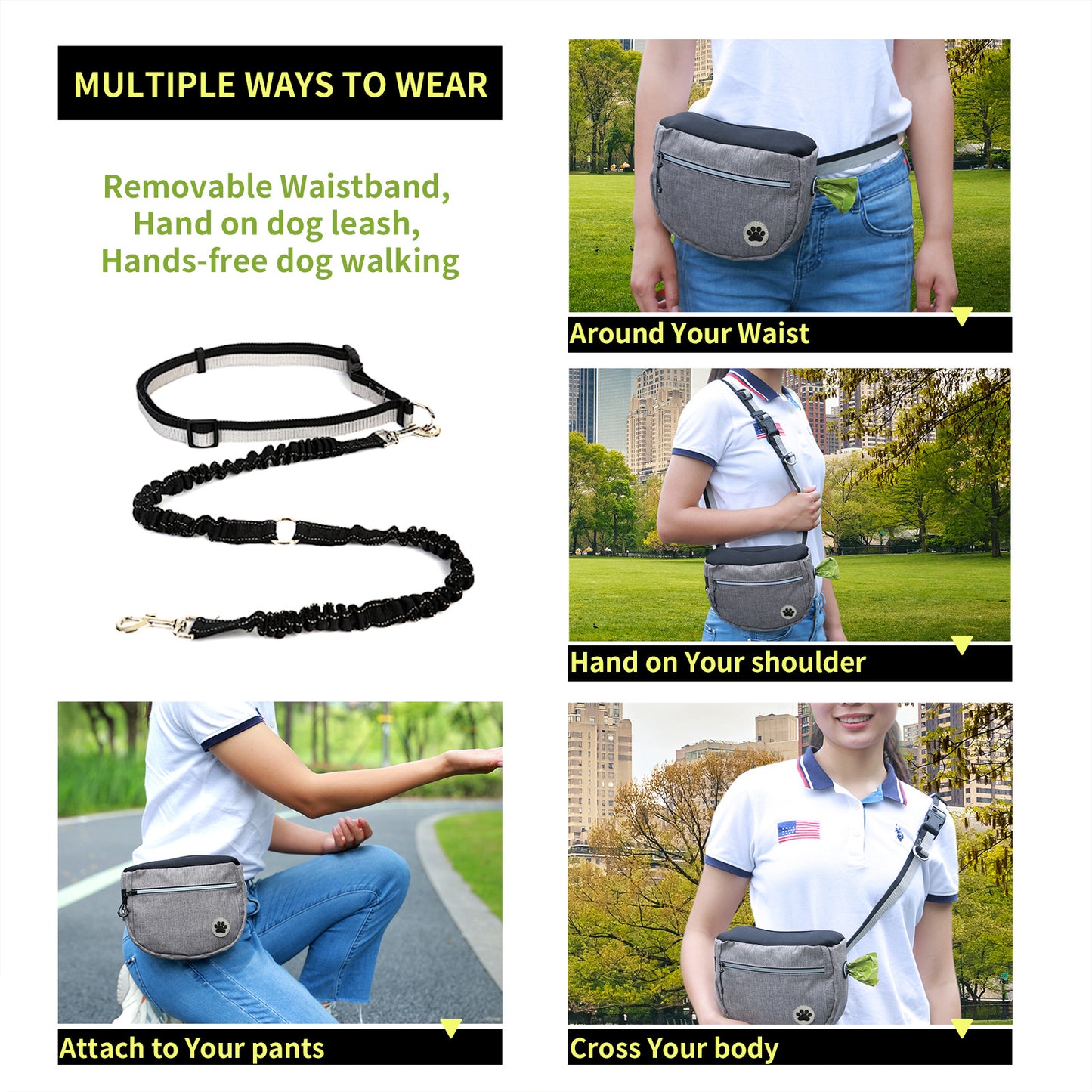Dog Training Snack Bag for Outings and Walks