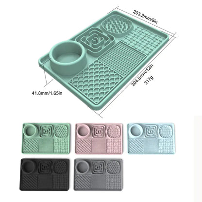 Silicone Pet Feeding Mat and Slow Feed Pad
