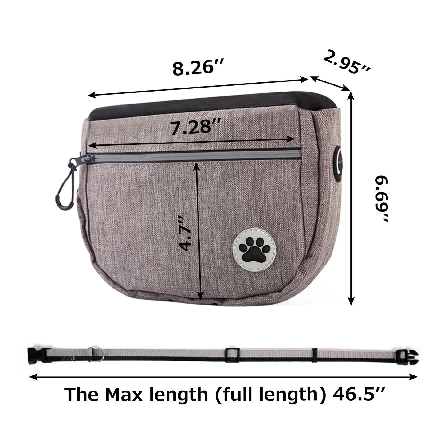 Dog Training Snack Bag for Outings and Walks